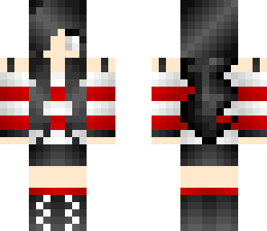 gothic red and black girl