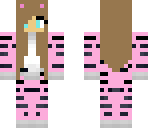 cute pink tiger girl