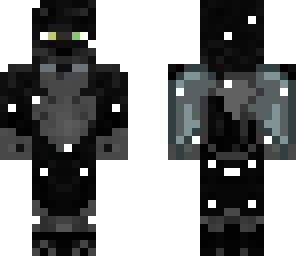 black night winged wolf