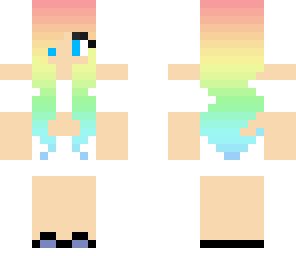 rainbow hair girl