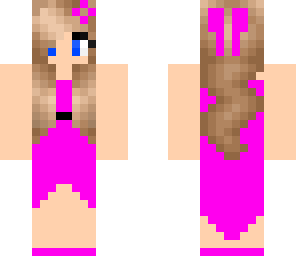 edited pink dress girl