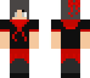 yandere-chan red and black school uniform version