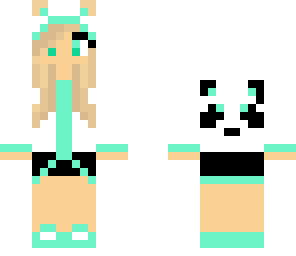 green panda girl