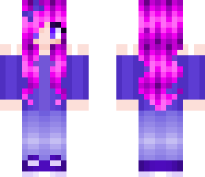cute pink hair girl