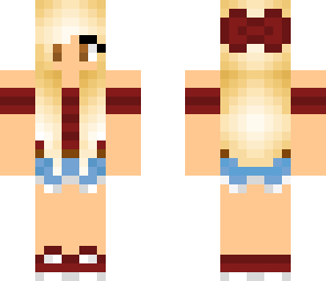 red striped tomboy with bow