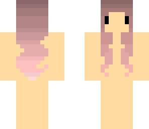 pastel-dark gray-red chibi female hair base