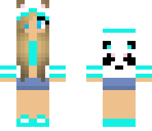 blue panda girl