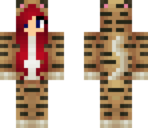 tiger girl with red hair