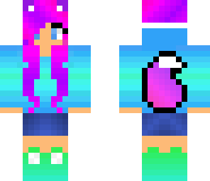 purple and pink girl