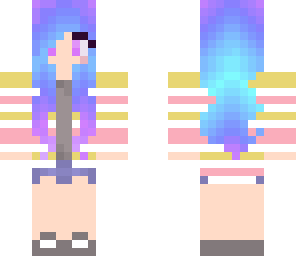 purple blue girl