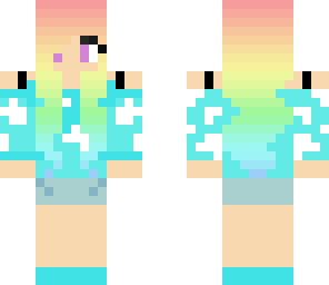 rainbow hair girl
