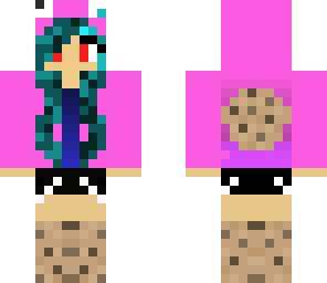 pink blue cookie girl