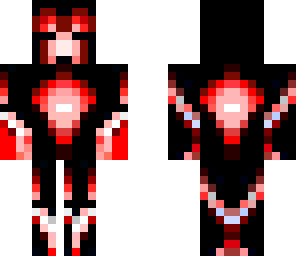red electric creeper with glowing eyes