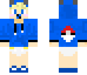 blue hood diaper boy