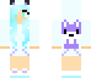 purple and blue wolf jacket girl