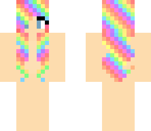 rainbow hair girl base