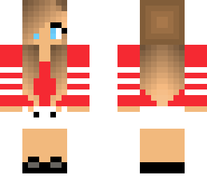 cute tomboy with red long sleeve shirt