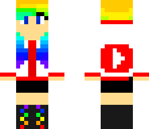 rainbow hair xd youtuber