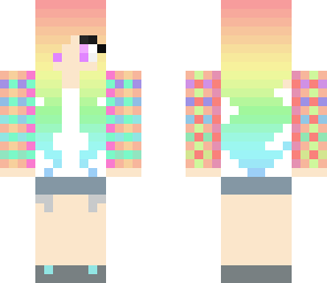 pastel rainbow girl