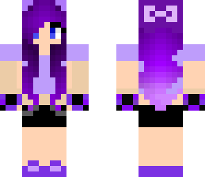 fixed purple hair cat girl
