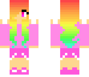 rainbow pink girl