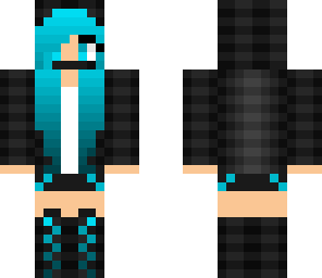 masked blue girl