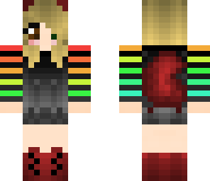 rainbow wolf girl