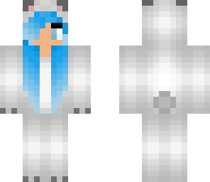 blue hair polar bear