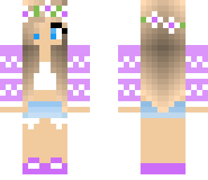 blue eyed girl purple blond hair