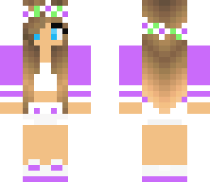 blue eyed girl purple blond hair