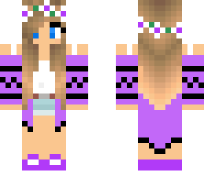 blue eyed girl purple blond hair