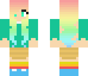 cute rainbow haired girl