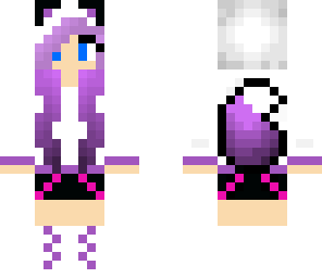 purple and white wolf girl
