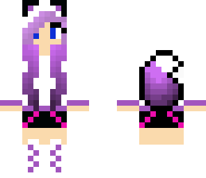 purple and white wolf girl