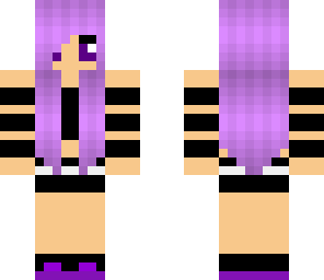 purple crop top girl