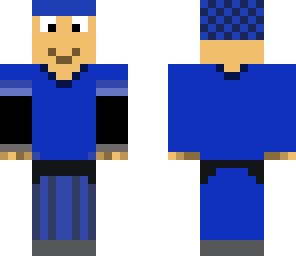 simple blue-clothed guy