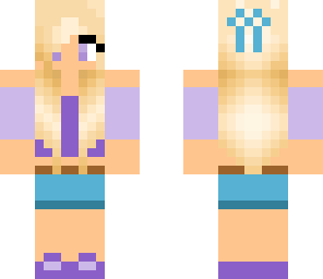 blond cute purple girl
