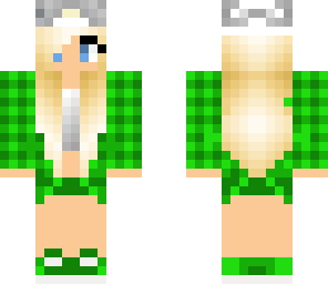 casual green girl