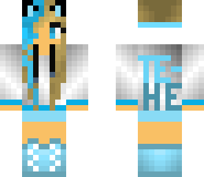 gradiant blue te he girl