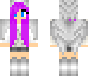 purple hair owl girl