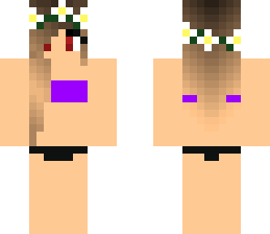 purple bikine girl