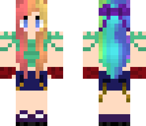 colorful rave girl