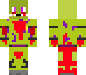 purple guy in springtrap suit is  dying