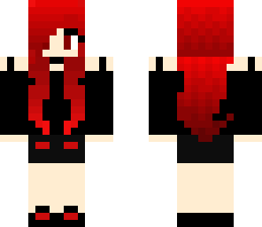 red goth girl