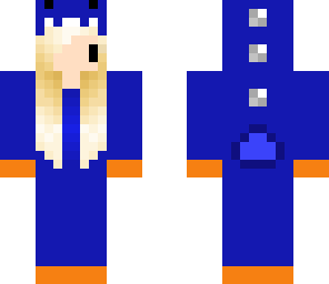 navy blue derp duck dino girl