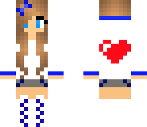 cute blue  gamer girl