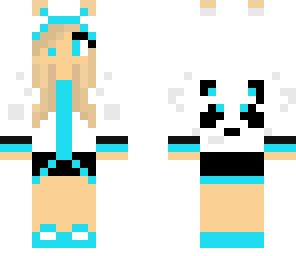 light blue panda girl