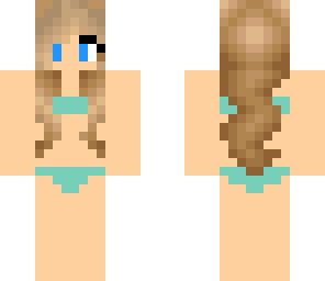 blue bathing suit girl