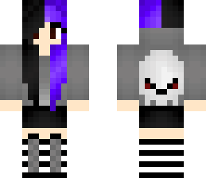 black and purple hair