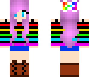 rainbow shirt girl